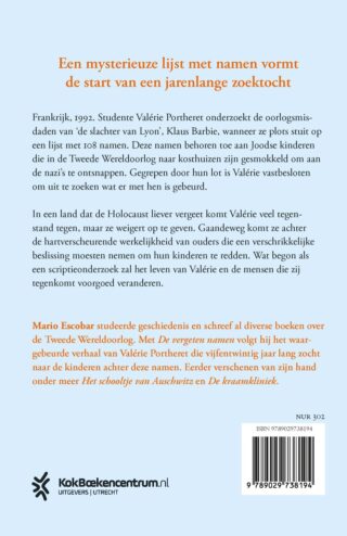 De vergeten namen - achterkant