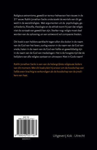 Niet in Gods naam - achterkant