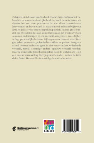 Calvijn verzameld - achterkant