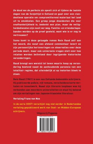 De dood van de perfecte zin - achterkant